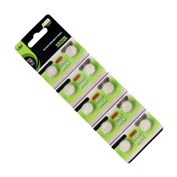 FEAMOS Pack Of 10/20 AG12 LR43 Alkaline Button Batteries Metal Coin Cell Batteries For Remote Controls And Small Electronics