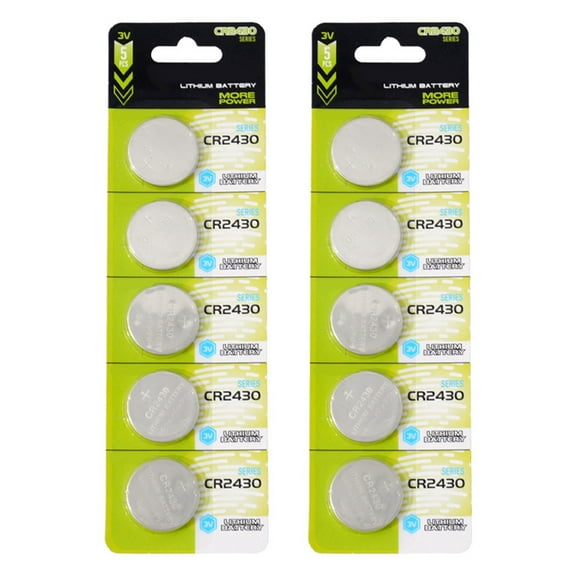 FEAMOS Pack Of 10pc/5pc CR2430 3V Lithium Button Cell Batteries CR2430 Batteries For Watches Electronics With Long Power Life