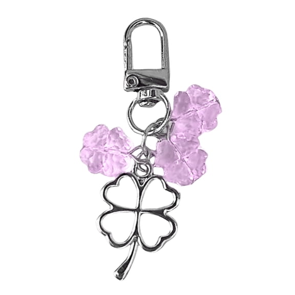 FEAMOS Phone Chain,Four Leaf Clovers Keyring Handmade Cellphone Lanyard Beaded Phone Strap Unique Keychain For Women And Fashion Lovers