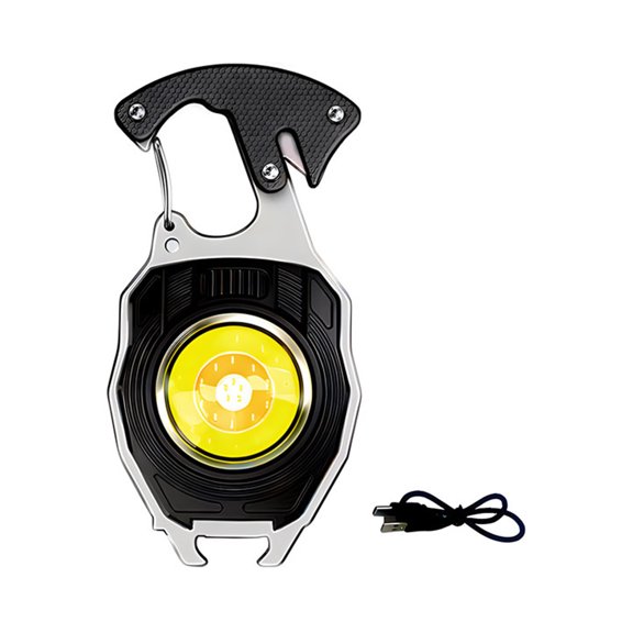 FEAMOS Portables USB Keychains Light Rechargeable Small Light Compacts Pocket light for Outdoor Activity