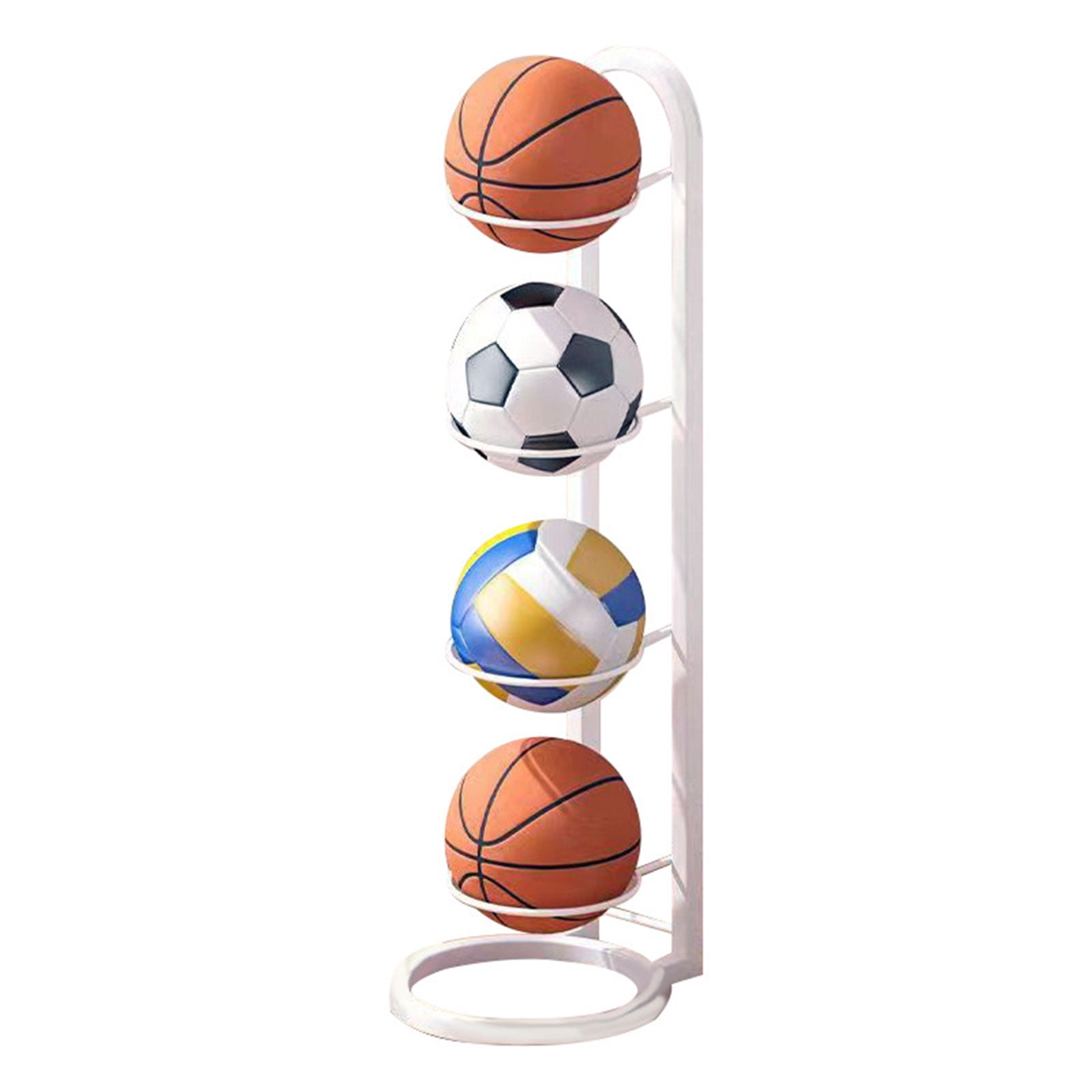 Volleyball Rack FEAMOS Rolling Ball Storage Rack Multilayer Ball Display Rack Metal ...