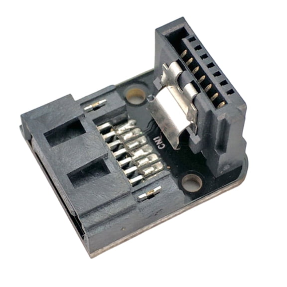 FEAMOS SATAs 7Pin Female to Male Adapter 90 Degree Angled Elbow Adapter 6Gbps SATAs Adapter Up/Down for Motherboards Mainboard