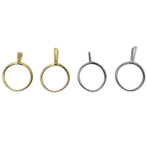 FEAMOS Set of 4 Adjustable Rings Setting Claw for Professional Rings Mounts Practical Jewelry Making Supplies