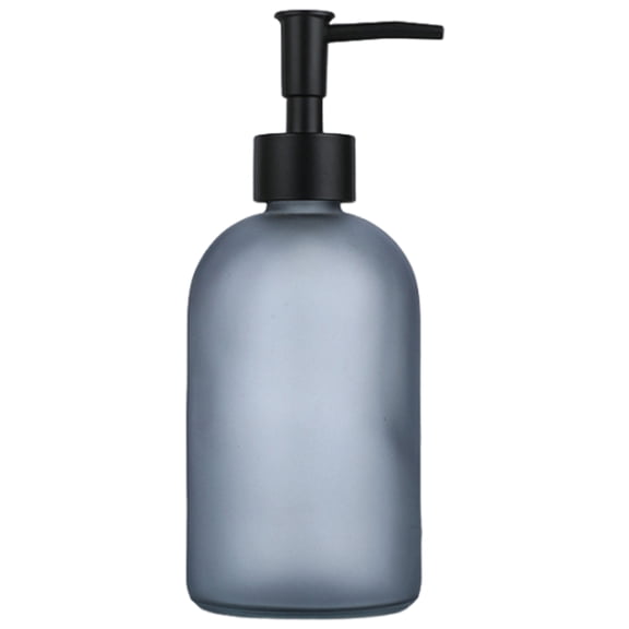 FEAMOS Soap Dispenser,410Ml Glass Soap Dispenser With Stainless Steel Press Soap Lotion Bottle For Kitchen And Bathroom Elegant