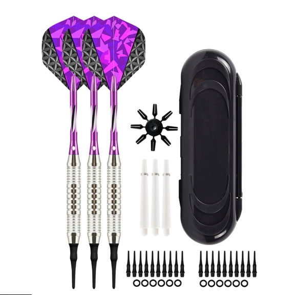 FEAMOS Soft Tip Darts Sets PET Flight Aluminum Darts Shafts Barrels Tip with Storage Box or