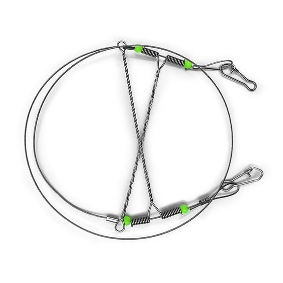 FEAMOS Tackle Rigs Fishing Leader Stainless Steel Wire Traces Leader Fishing Rigs with Swivels Snap Beads Line Tackle