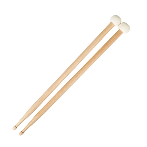 FEAMOS Timpani Drumsticks, Felt Head Drum Sticks Percussion Instrument Practice Playing Drum Mallets Double Head Drum Hammer