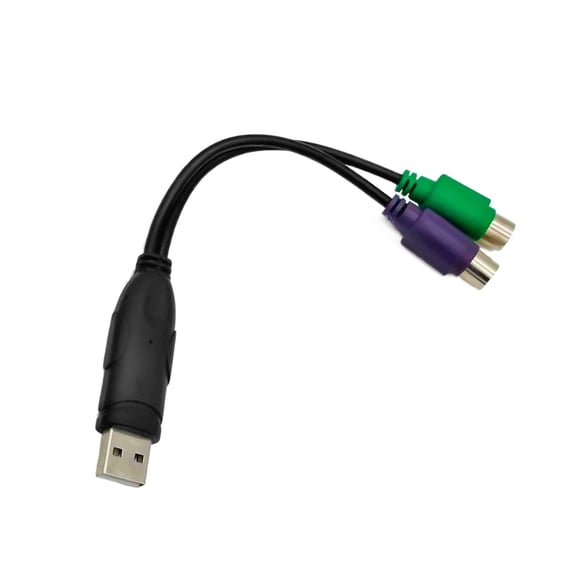 FEAMOS USB Adapter USB to Double Keyboards Adapter Cable for Keyboards Mouse Plugs and Play Designs Compatible for Window