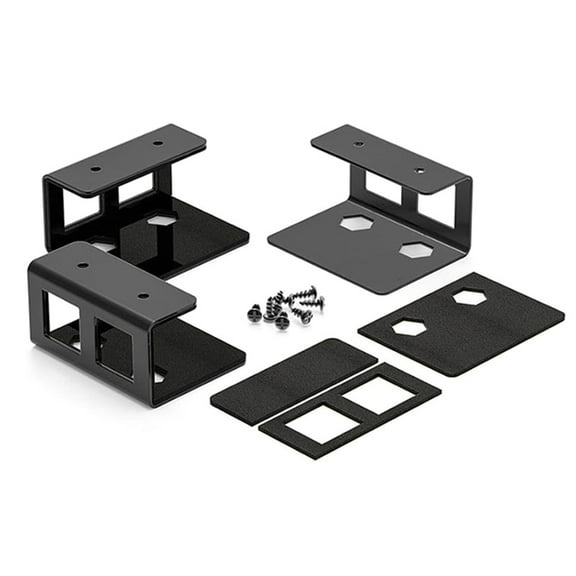 FEAMOS Under-Desk Laptop Bracket with Screw and AntiSlip Pad, Underdesk Shelf Bracket for Laptop, Keyboards and Other Devices