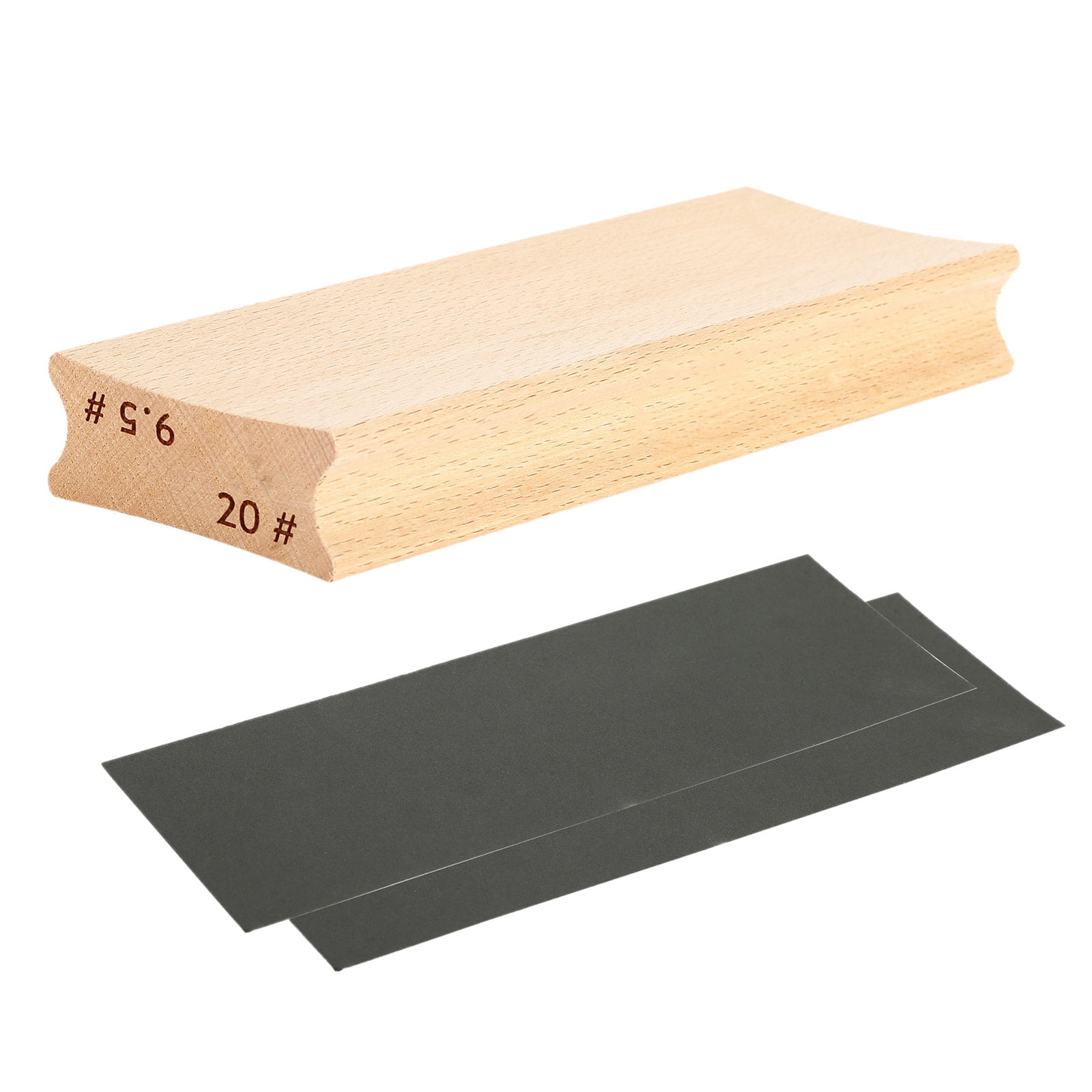 FEAMOS Wood Polished Sanding Block for Guitar Fret Leveling Fingerboards Luthier Tools with Sandpaper Guitar Repair Tools Set