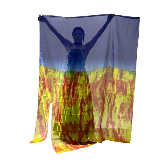 FEAMOS Worship Flags with Scalable Rod, Rectangular Banners Flags Dance Practice Performances Praise Dance Flags Divines Flags