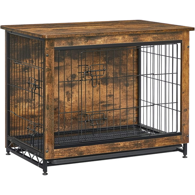 FEANDREA Wooden Dog Crate, Indoor Pet Crate End Table