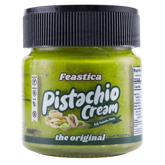 FEASTICA Pistachio Cream Original 7oz – 70% Pistachio Spread, Vegan, Gluten-Free (Pack of 1)