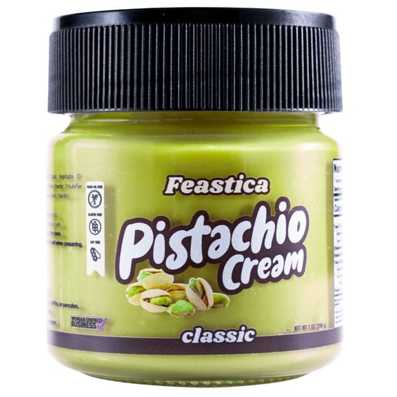 FEASTICA Premium Pistachio Cream Spread 7oz – Vegan, Gluten-Free, Non-GMO, No Palm Oil (Pack of 1)