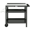 thumbnail image 1 of FEASTO 31.5"x18" Outdoor Grill Cart with Stainless Steel Tabletop, Movable Grill Table with Seasoning Rack, 1 of 9