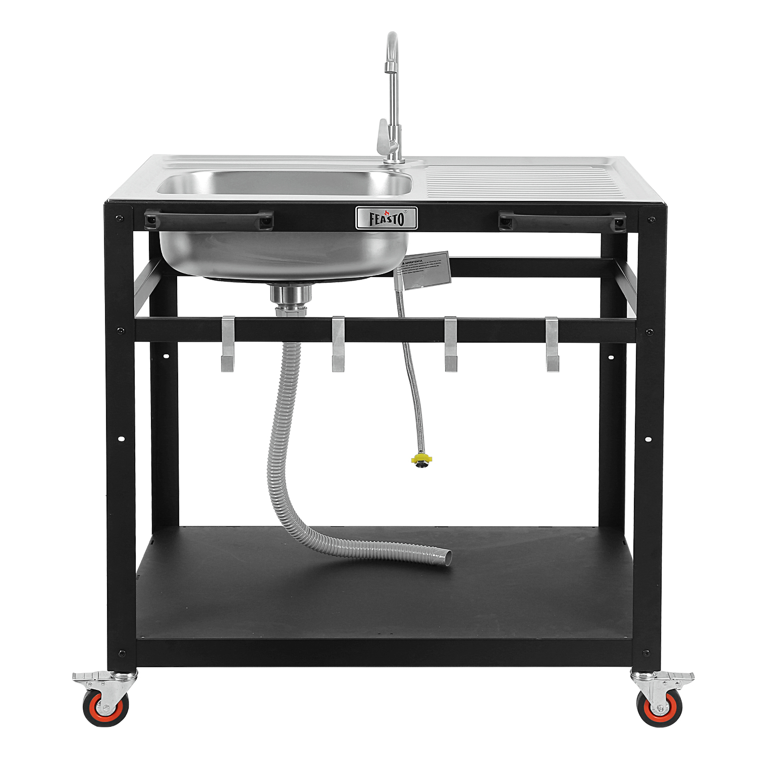 TFCFL Freestand Commercial Food Prep Table Stainless Steel Sink with