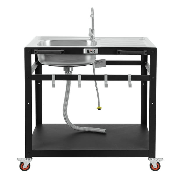 FEASTO 35In Modular Movable Outdoor Kitchen with 17" StainlessSteel