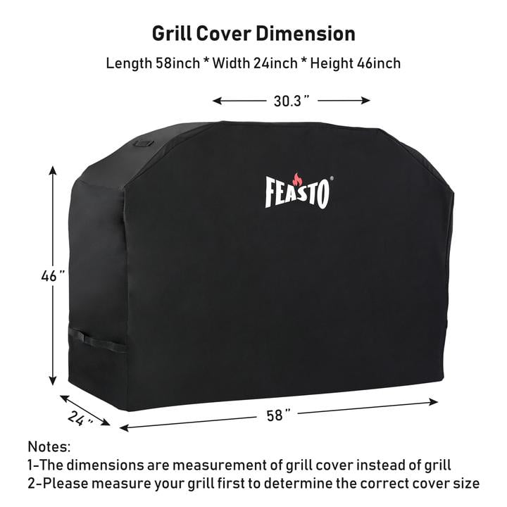 FEASTO 58 inches Outdoor Waterproof Gas Grill Cover,Charcoal Grill