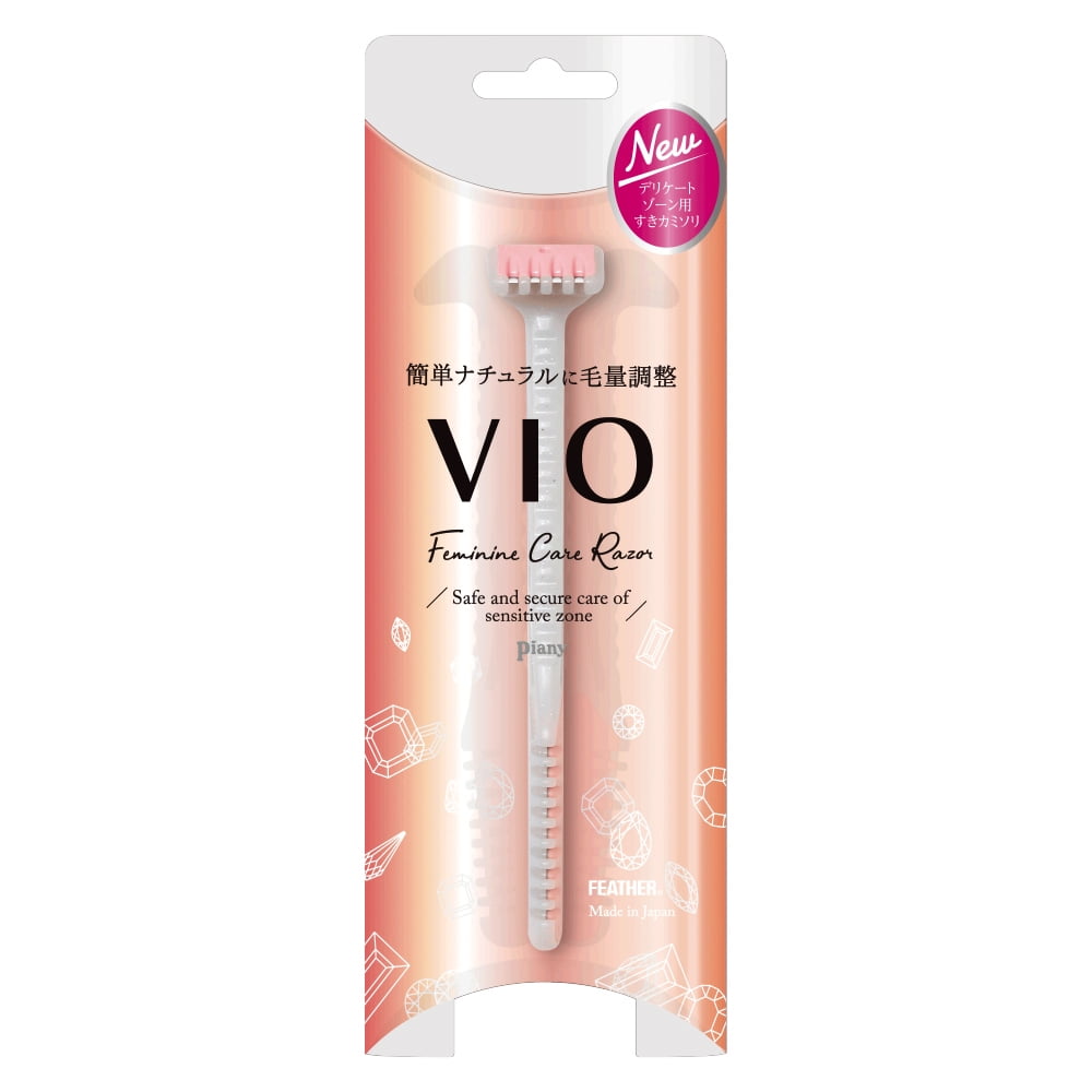 FEATHER Piany VIO Delicate Zone Unwanted Hair Removal Made in Japan Women's Clear Razor Razor Trimmer 1 pc (x 1)