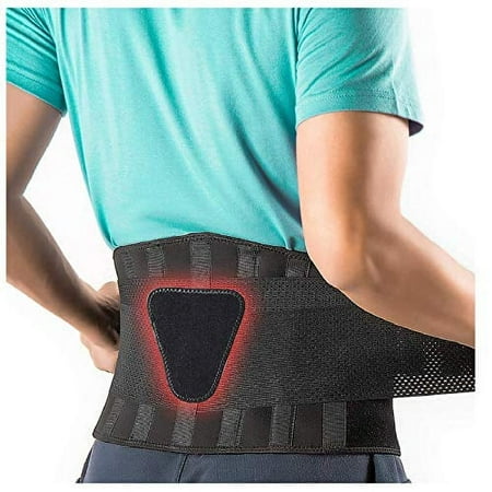 FEATOL Back Brace Support Belt-Lumbar Support Back Brace for Back Pain, Sciatica, Scoliosis, Herniated Disc Adjustable Support Straps-Lower Back Brace with Removable Lumbar Pad for Men & Women