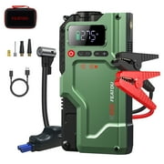 FEATOU Car Jump Starter with Air Compressor, 8000A Peak 12V Battery Jump Starter for 8.5L Gas or 7.0L Diesel Engine,12V Auto Jump Box with LED Light, USB Quick Charge 3.0