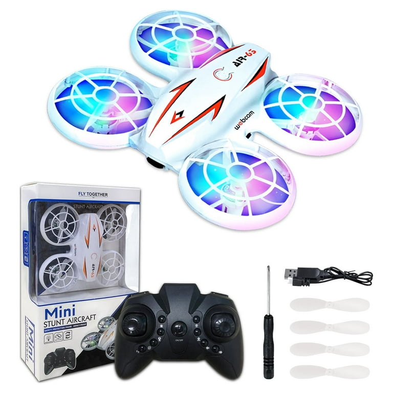FEBFOXS Drones for Kids, Mini Drone with Remote Control, Toy Quadcopter  Drone with Three Speeds, LED Lights, 360 Flip, Headless Mode and Automatic