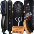 thumbnail image 1 of FEBOTE Beard Straightener for Men w/Beard Straightener, Beard Brush, Wood Comb and Mustache Scissors, Grooming Gift Set for Men, Dad, Husband or Boyfriend, 1 of 6