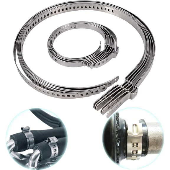 FEBRYTOLD 12 Pcs CV Boot Clamp, 6 Small and 6 Large Metallic