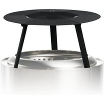 FEBTECH - 17.5" Fire Pit Heat Deflector Compatible for Solo Stove Ranger and Other 15" Fire Pit - Stainless Steel Solo Stove Heat Deflector with 2 Lifting Handles