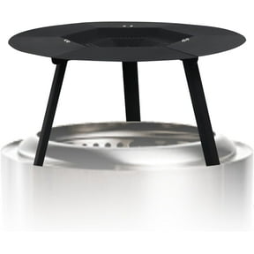 FEBTECH - 17.5" Fire Pit Heat Deflector Compatible for Solo Stove Ranger and Other 15" Fire Pit - Stainless Steel Solo Stove Heat Deflector with 2 Lifting Handles