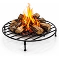 thumbnail image 1 of FEBTECH - 19" Round Fire Pit Grate with 4 Legs | Heat Resistant | 3.5" H | Sturdy Log Grate to Improve Airflow for Campfire, Bonfire & Backyard | Firepit Accessory for Outside | Fireplace Grate, 1 of 9