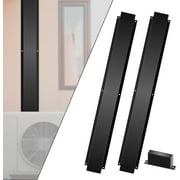 FEBTECH - 4" x 6" x 57"AC Lineset Cover -  AC line cover For Outdoor to Protect AC Line Set Black line set cover for Mini Split, central air conditioner, Heat Pump (2 Pcs)
