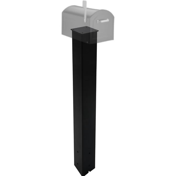 FEBTECH - 43 x 4 x 4 Inch Mailbox Post - Heavy Duty Carbon Steel Mailbox Post - Powder Coated Mail Box Post for Outside Modern Mailbox - Locking Mailboxes Residential Post Mount