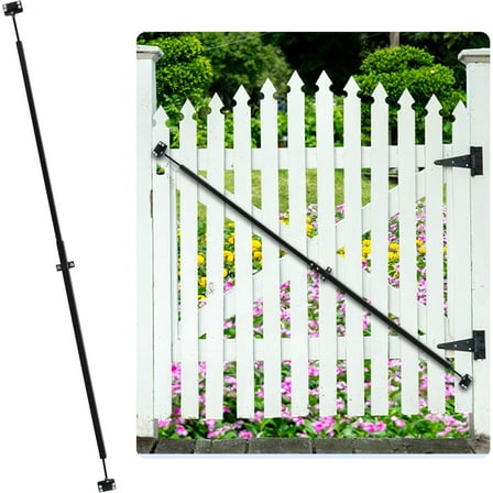 FEBTECH - 6' Telescopic Gate Brace – 43"-72" Adjustable Carbon Steel Anti-Sag Support, Powder-Coated Heavy-Duty Gate Anti Sag Kit for Farm Gate
