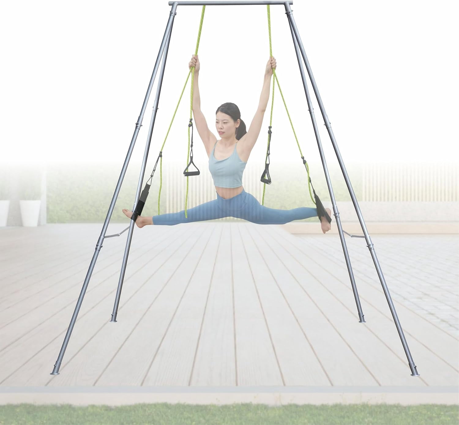 FEBTECH - Aerial Yoga Stand Frame - Steel Freestanding Yoga Stand ...