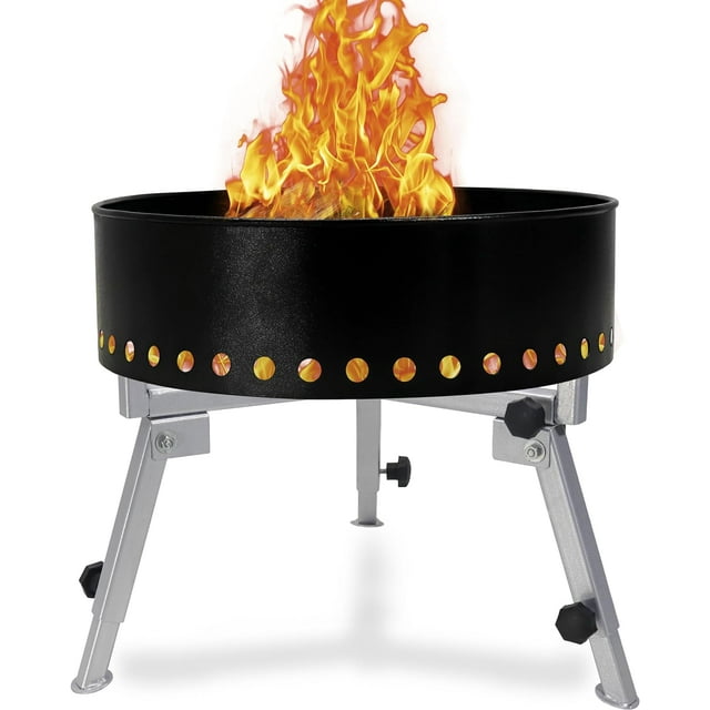 FEBTECH Fire Pit Smokeless 21" Carbon Steel Round Firepits for