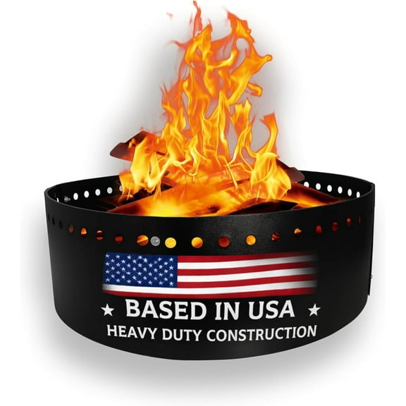 FEBTECH - Fire Ring for Outside Fire Pit - 36 Inch Diameter, 12 inches Height - Fire Pit Insert Round DIY Fire Pit Liner - Above or In-Ground Fire Ring for Outdoor Garden & Camping