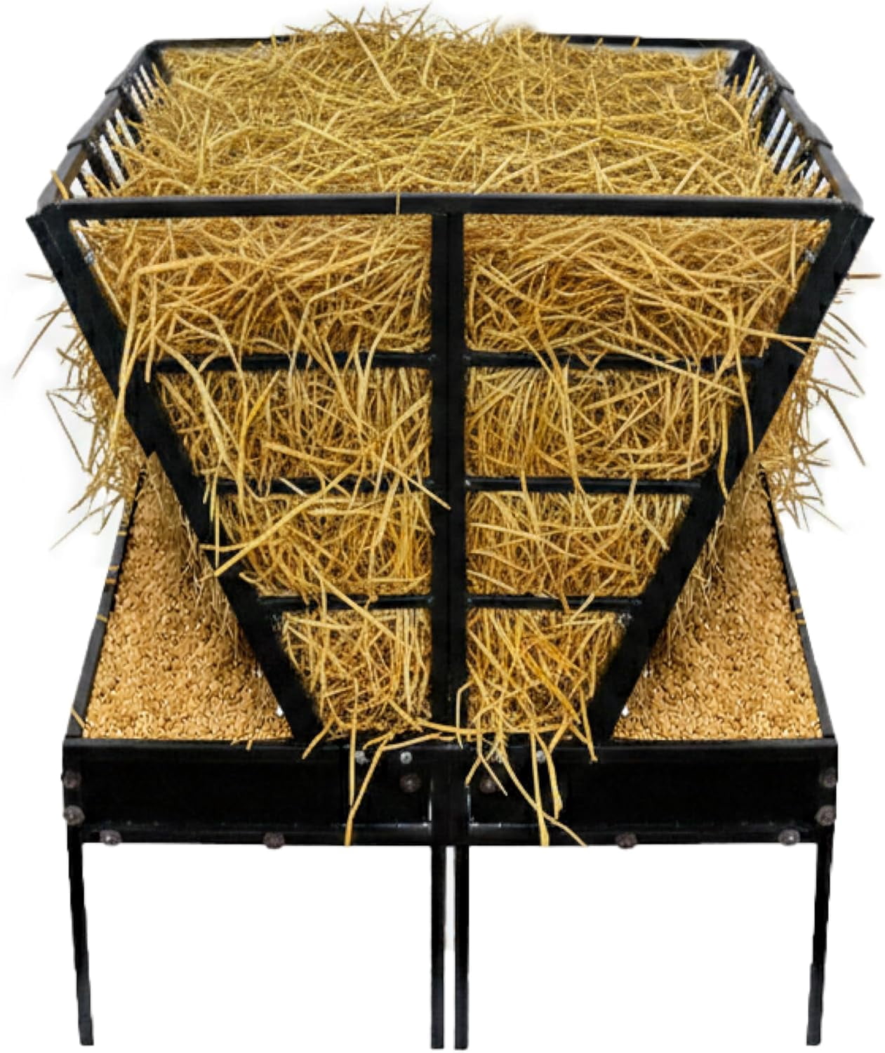 FEBTECH Pasture Hay Feeder 2-Pack, 85 Gallon Total Capacity ...
