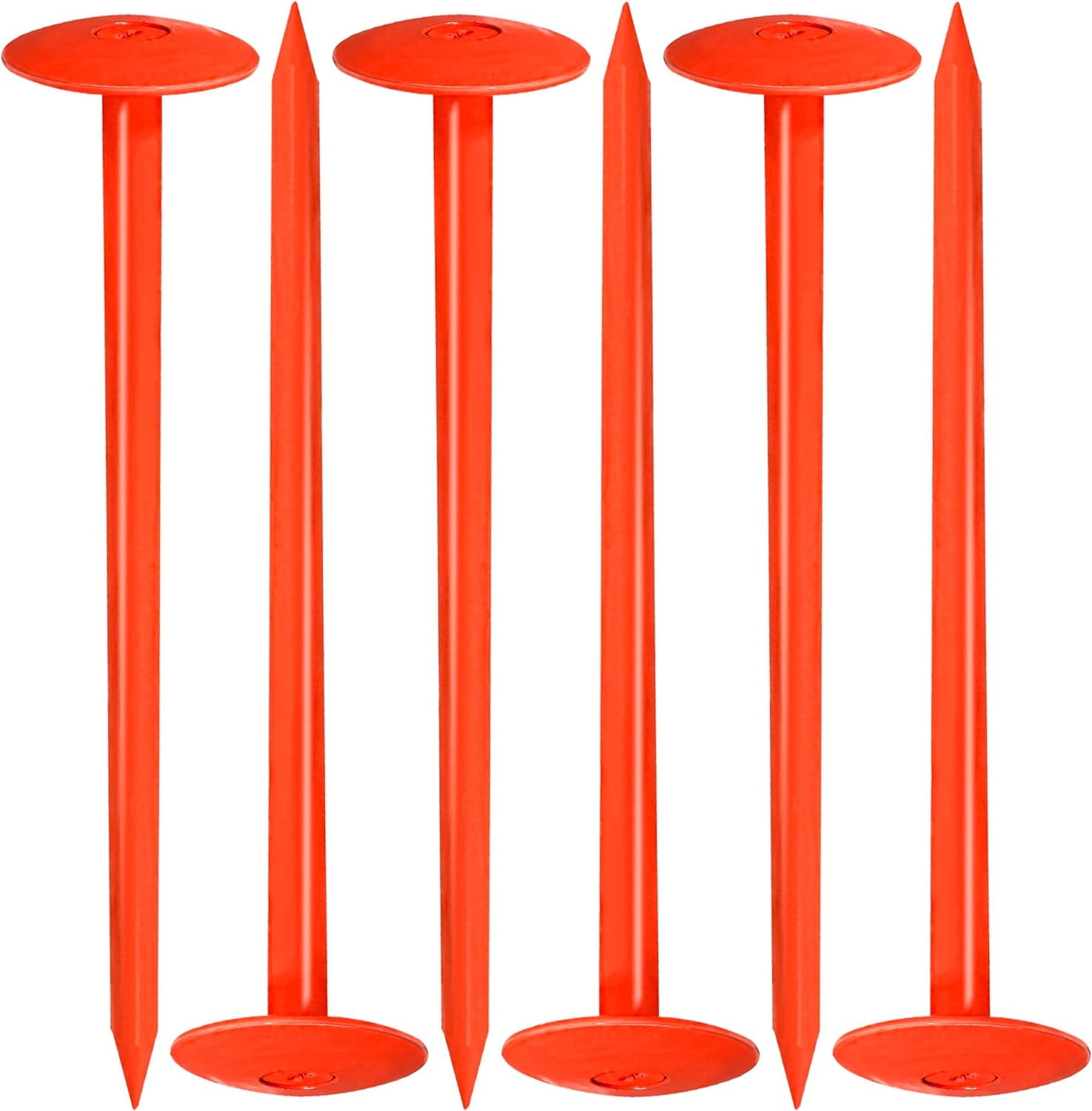 FEBTECH - Septic Tank Marker - 2.3" x 7" - Suitable Property line Markers for Protecting Your Septic Tank and Property Boundary with Solid and Sturdy Survey Stakes - Pack of 6 Pcs
