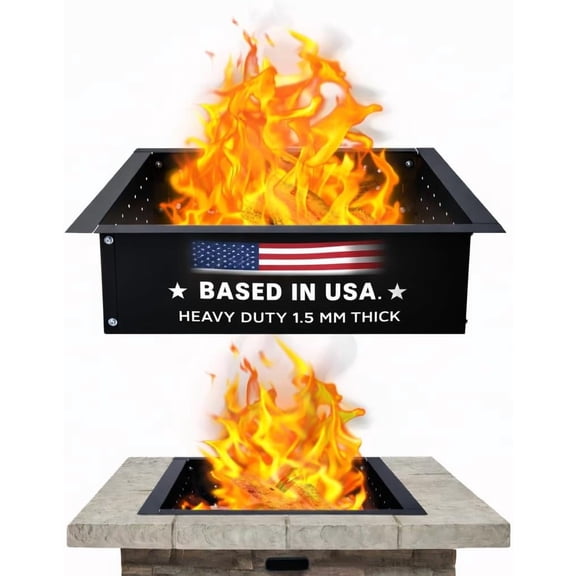 FEBTECH Smokeless Fire Pit Insert - 29 inch OD & 25 inch ID - with Air Vents For Outdoor Garden & Camping Bonfires