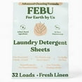 FEBU EcoFriendly Laundry Detergent Sheets 32 Loads, 32 Strips, Fresh