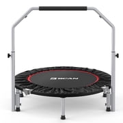FED Fitness BCAN 40" Foldable Trampoline, Fitness Rebounder with Adjustable Handle, Exercise Trampoline for Adults/kids Workout Max Load 330lbs