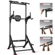 FED Fitness Sportsroyals Power Tower Pull Up Bar Station, 450LBS Stable Pull Up Dip Station for Home Gym