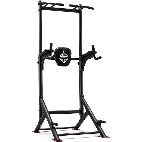 FED Fitness Sportsroyals Power Tower Pull Up Bar Station, 450LBS Stable Pull Up Dip Station for Home Gym