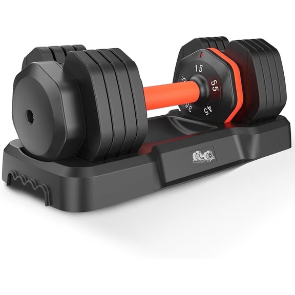 FED fitness Adjustable Dumbbells Set 25LB A Pair Dumbbells Weights, 5 in 1 Free Weights 5/10/15/20/25lb/50lb Dumbbell with Anti-Slip Handle, Suitable for Home Gym Exercise Equipment