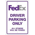 thumbnail image 1 of FEDEX PARKING Metal SignS, FEDEX DRIVER, FED EX, DELIVERY PERSON Size: 8 x 12 Inch, 1 of 5