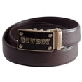 thumbnail image 1 of FEDEY Mens Classic Leather COWBOY Statement Ratchet Belt w Automatic Buckle, 1 of 7