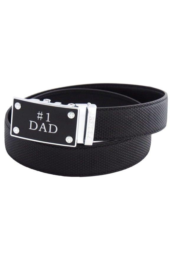 Mens Classic Leather No1 DAD Statement Ratchet Belt w Automatic Buckle
