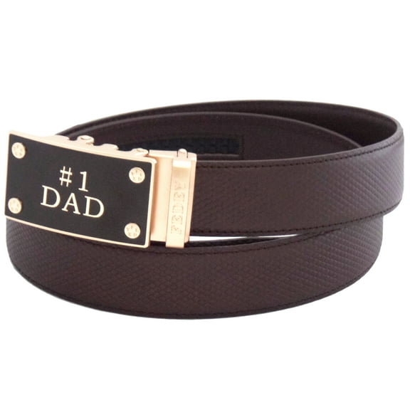 FEDEY Mens Classic Leather No1 DAD Statement Ratchet Belt w Automatic Buckle