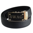 thumbnail image 1 of FEDEY Mens Classic Leather SWAG Statement Ratchet Belt w Automatic Buckle, 1 of 7